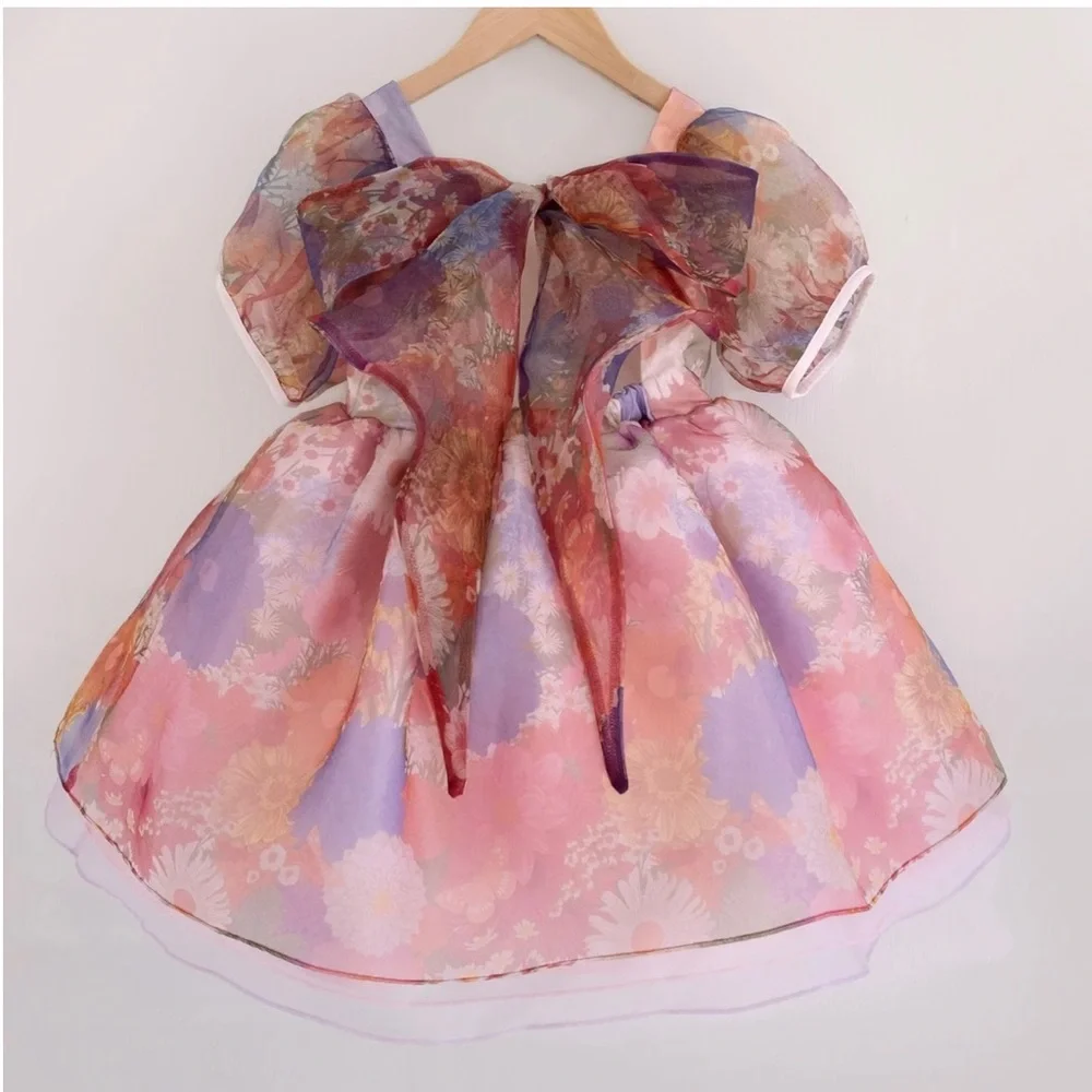 Pleiades Chloe Floral Puff Sleeve Dress - Picture 2 of 15